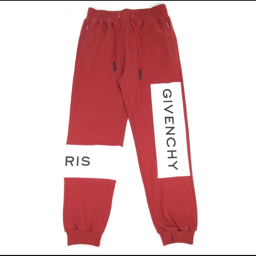 GIVENCHY
Red Jogging pants with logo stripes